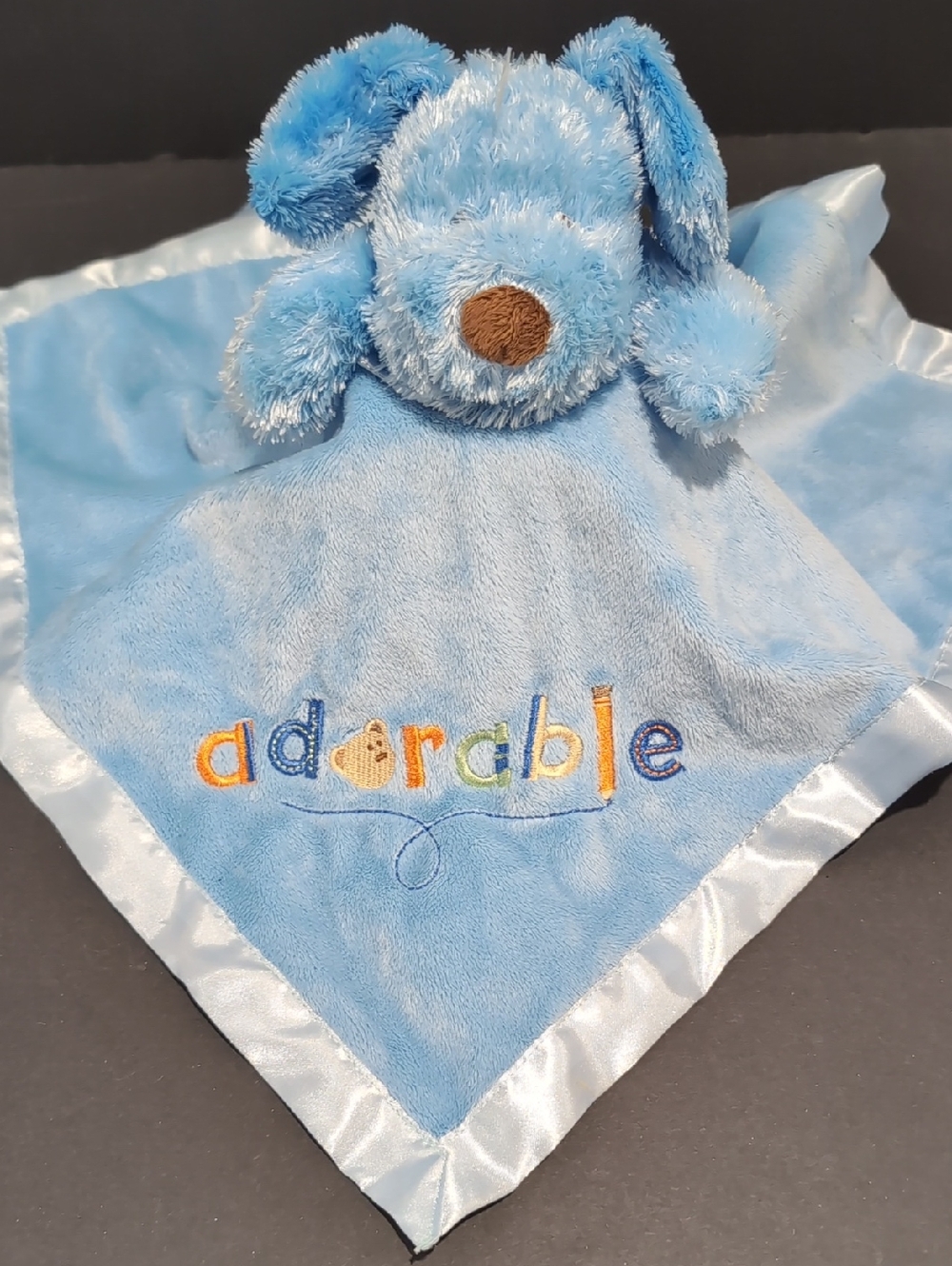 Blankets And Beyond Blue Puppy Dog Security Blanket Lovey Adorable